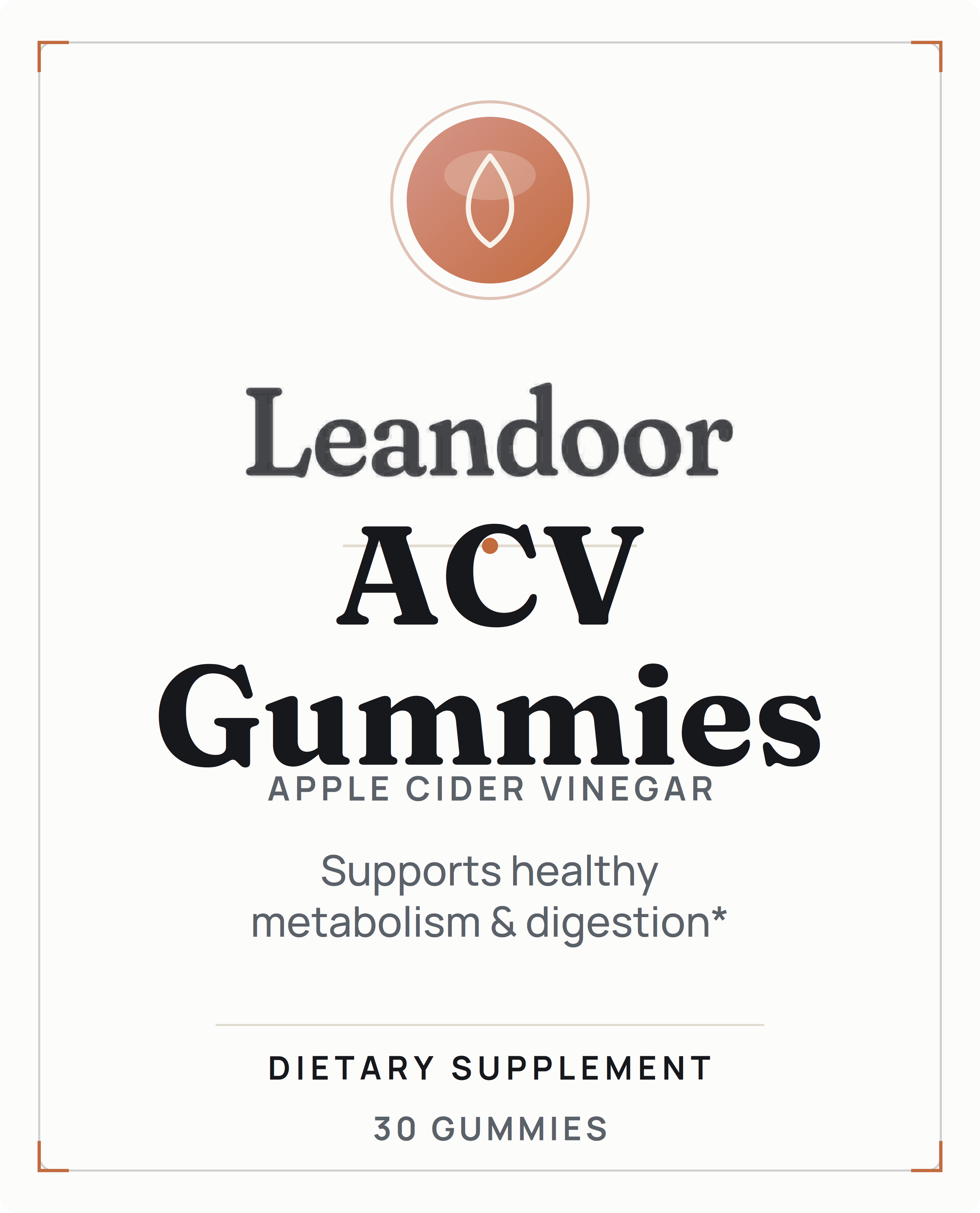 Leandoor ACV Gummies · 30 — front