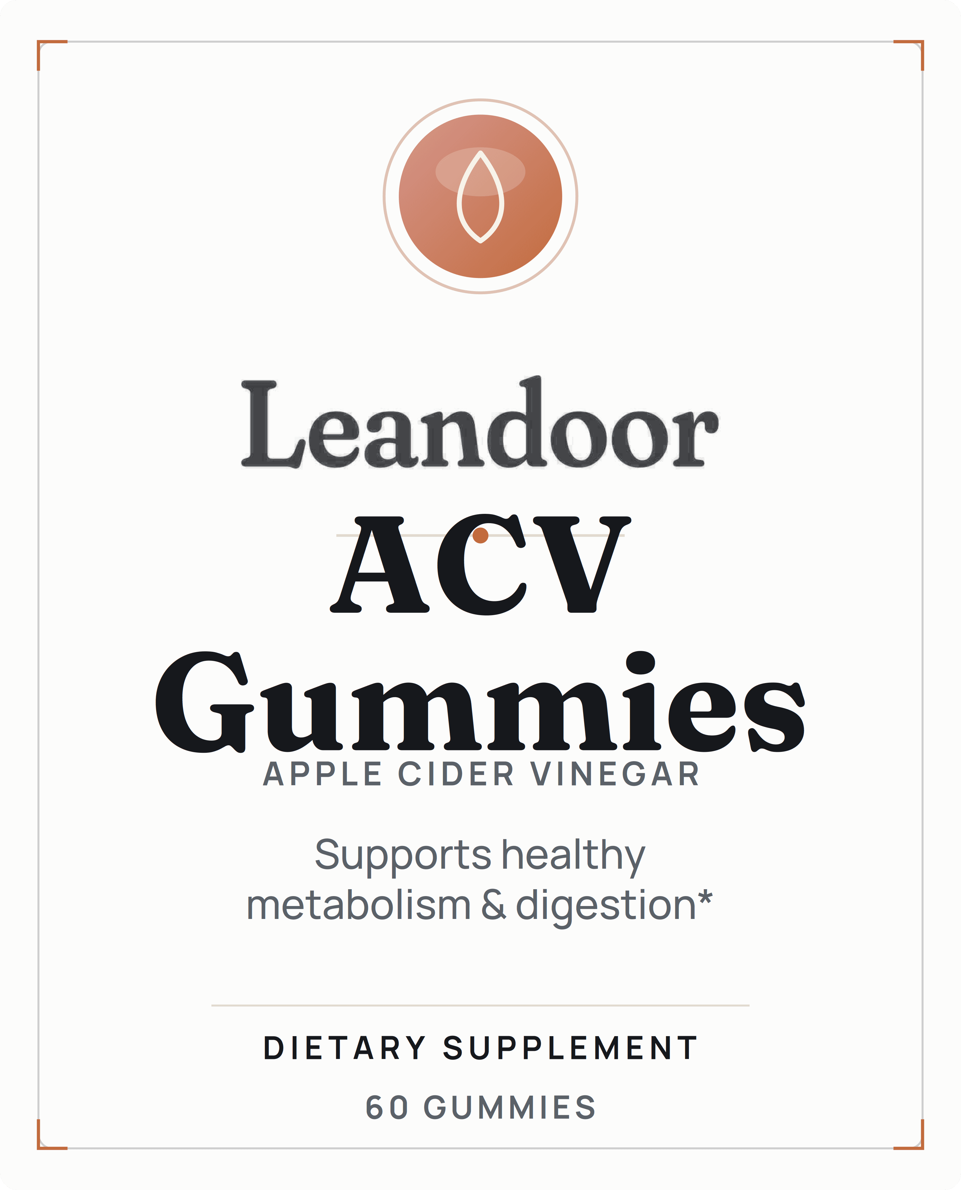 Leandoor ACV Gummies · 60 — front