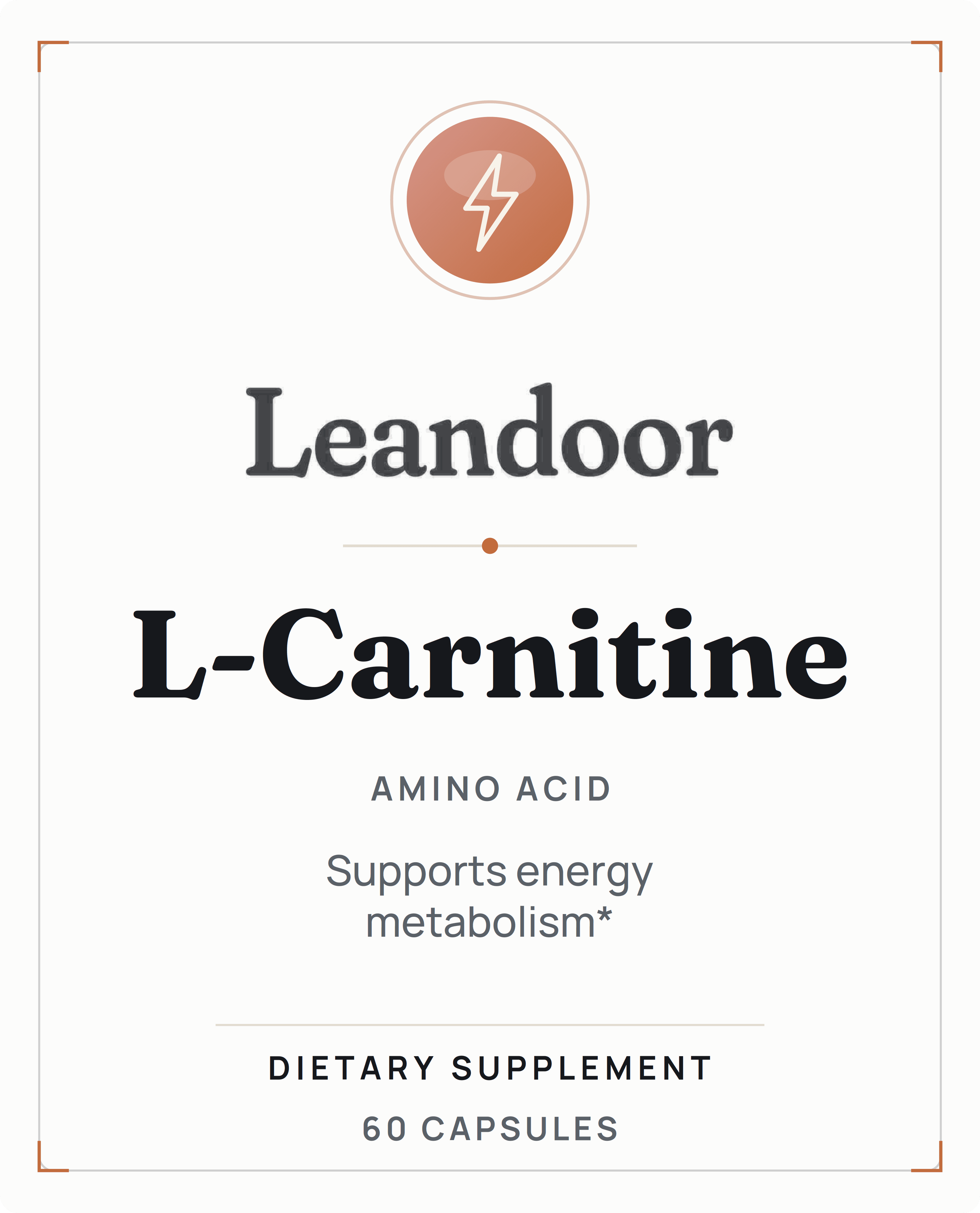 Leandoor L-Carnitine · 60 — front