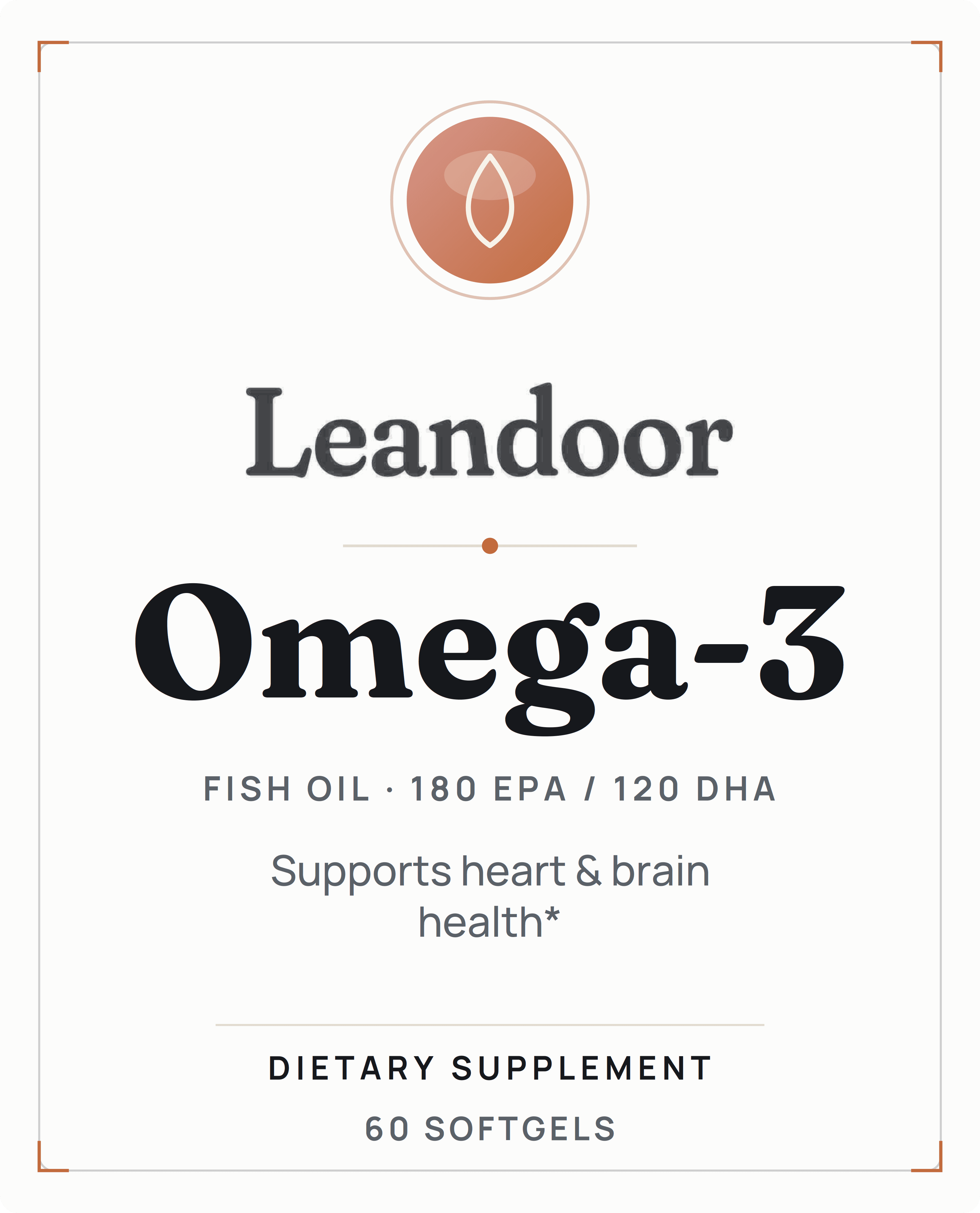 Leandoor Omega-3 · 60 — front